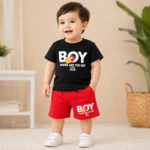 BOY গ্রাফিক টি-শার্ট & শর্টস সেট