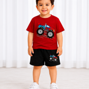 Kids Monster Truck T-Shirt & Shorts Set