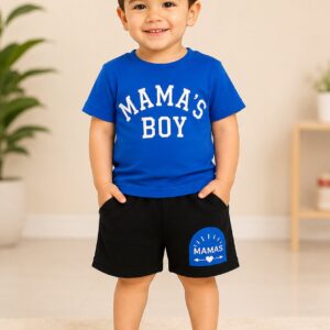 MAMA’S BOY Kids T-Shirt & Shorts Set