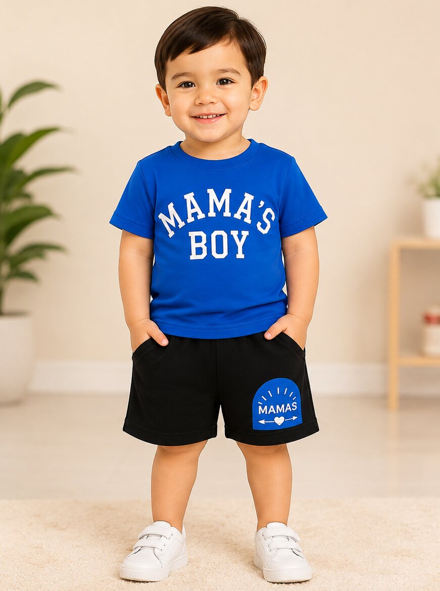 MAMA’S BOY Kids T-Shirt & Shorts Set