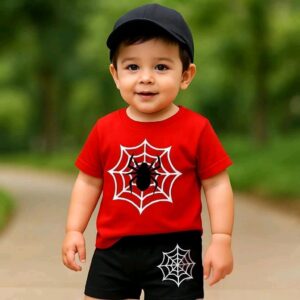 Spider Web Kids T-Shirt & Shorts Set