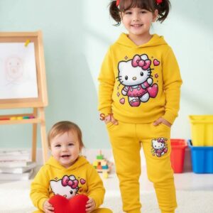 Kids Hello Kitty Printed Hoodie & Jogger Set